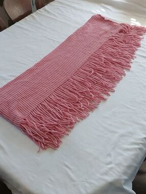 Basico Pink Knit Infinity Scarf with Subtle Texture.